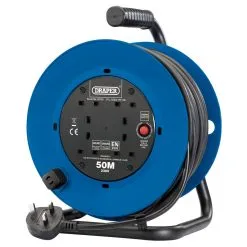 230V Four Socket Industrial Cable Reel, 50m
