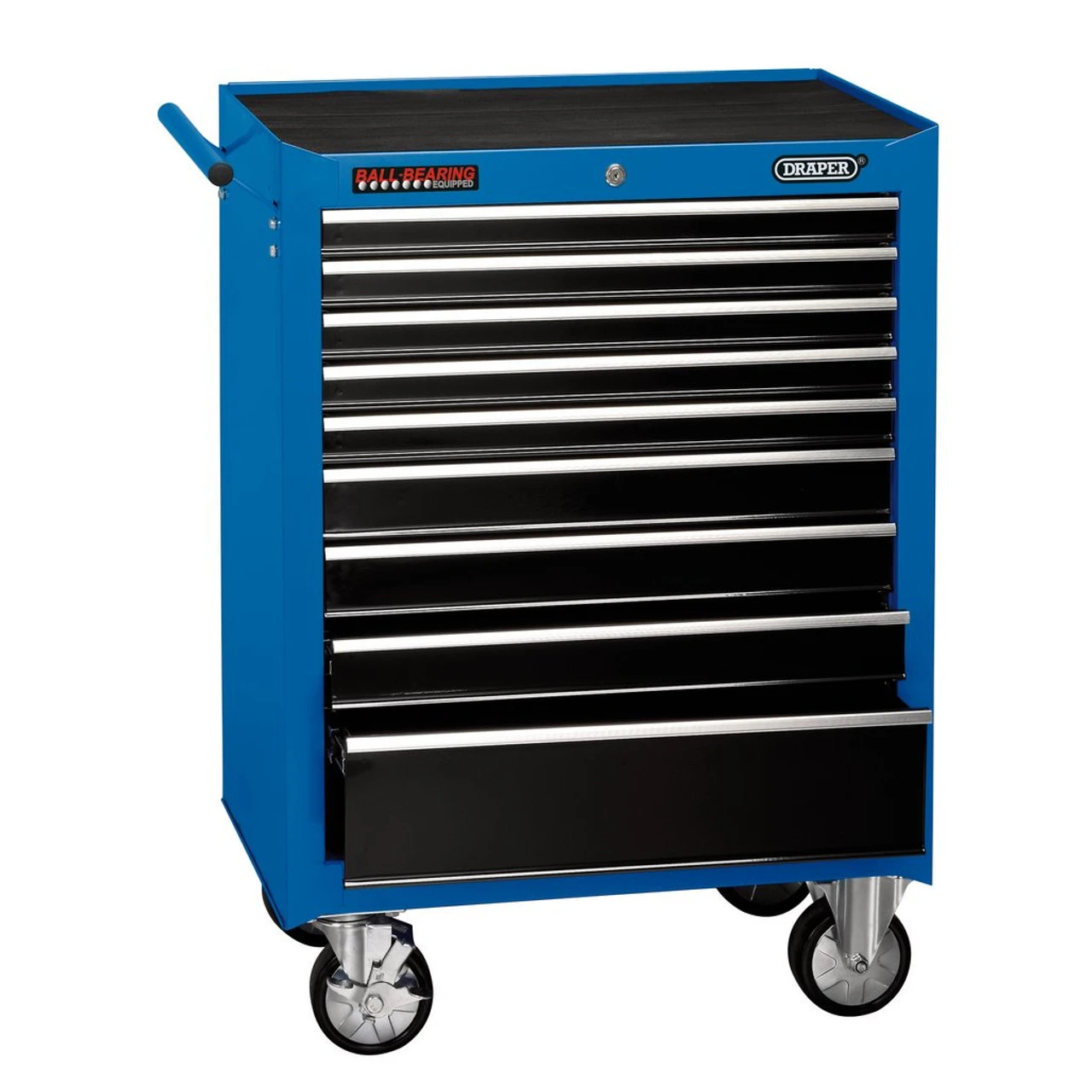 Roller Tool Cabinet, 9 Drawer, 26", Blue 1 Roller Tool Cabinet, 9 Drawer, 26", Blue