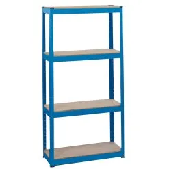 Steel Shelving Unit, 4 Shelves, L760 X W300 X H1520mm