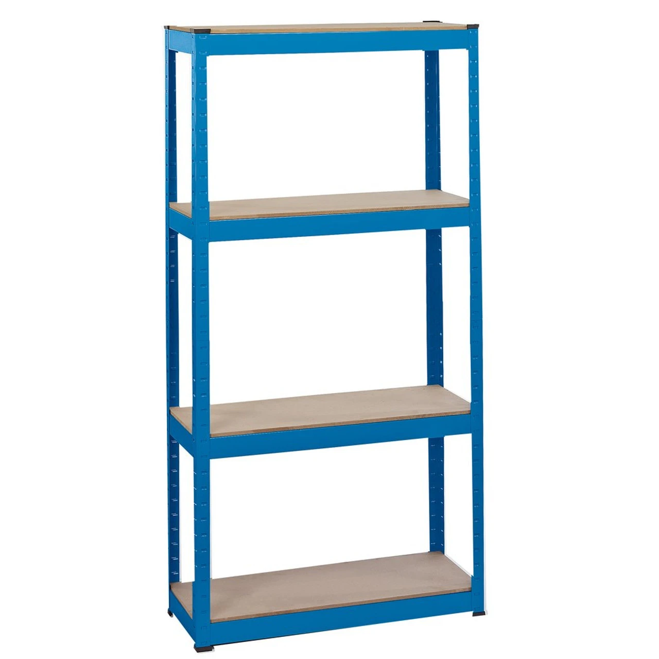 Steel Shelving Unit, 4 Shelves, L760 X W300 X H1520mm 1 Steel Shelving Unit, 4 Shelves, L760 X W300 X H1520mm