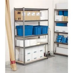 Heavy Duty Steel Shelving Unit, 5 Shelves, L1220 X W450 X H1830mm -Agriculture Sales 21663 MSUHD183Biu2 59077.1642717800
