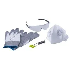 Bosch Work Safety Kit Inc Gloves, Glasses, Ear Plugs & Fine Dust Mask 2607017183