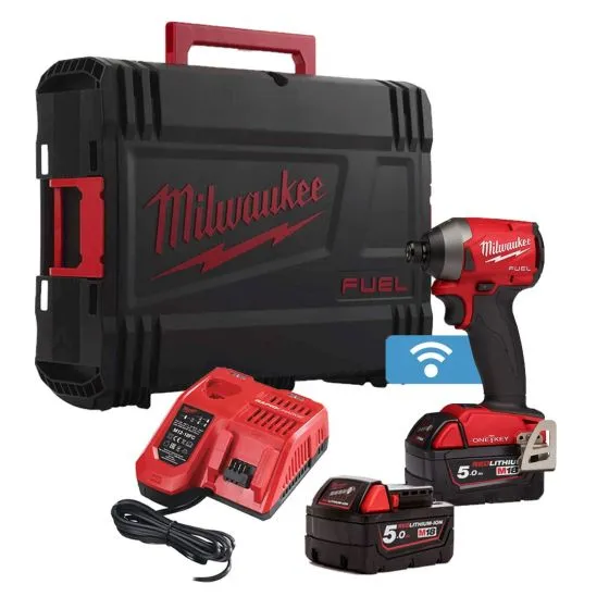 Milwaukee M18 ONEID2-502X 18v 1/4" Hex Impact Driver Inc 2x 5.0Ah Batts 1 Milwaukee M18 ONEID2-502X 18v 1/4" Hex Impact Driver Inc 2x 5.0Ah Batts