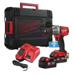 Milwaukee M18 ONEPD2-502X 18v 13mm Combi Drill Inc 2x 5.0Ah Batts