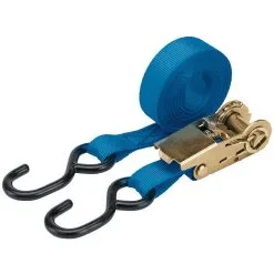 Ratcheting Tie Down Straps, 4.5m X 25mm, 750kg