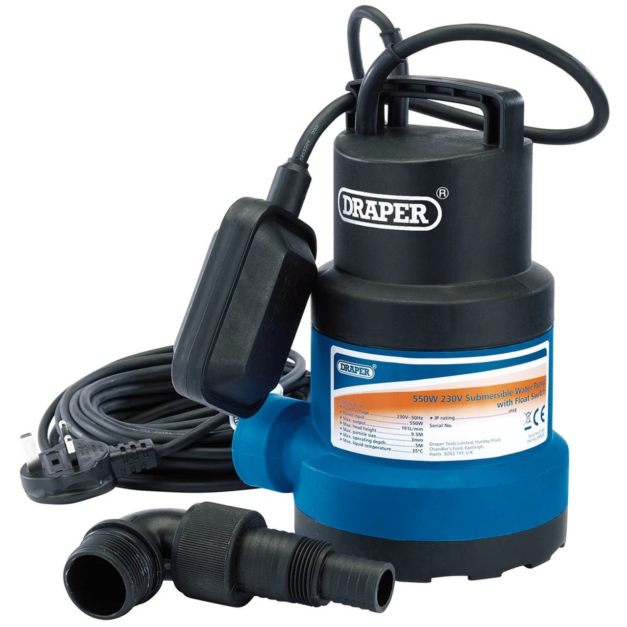 Submersible Clean Water Pump With Float Switch, 191L/min, 550W 3 Submersible Clean Water Pump With Float Switch, 191L/min, 550W - Image 3