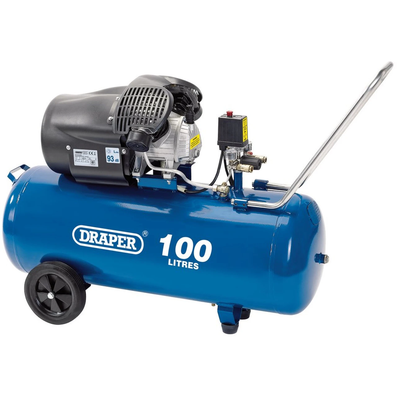 100L Direct Drive V-Twin Air Compressor, 2.2kW/3hp 3 100L Direct Drive V-Twin Air Compressor, 2.2kW/3hp - Image 3