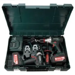 Metabo 2.1.6 18v Combi Drill & Impact Driver Combo Set Inc 2x 4.0Ah Batts -Agriculture Sales 6850585802