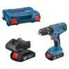 Bosch GSB 18V-21 Cordless Combi Drill Inc 2x 1.5Ah Batts In L-Case Carry Case