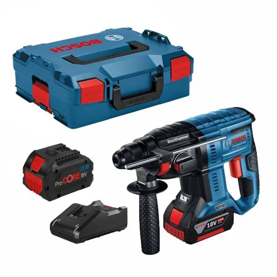 Bosch GBH 18V-21 SDS+ Plus Cordless Rotary Hammer Drill Inc 1x 5.5Ah ProCORE & 1x 4.0Ah Batts 1 Bosch GBH 18V-21 SDS+ Plus Cordless Rotary Hammer Drill Inc 1x 5.5Ah ProCORE & 1x 4.0Ah Batts