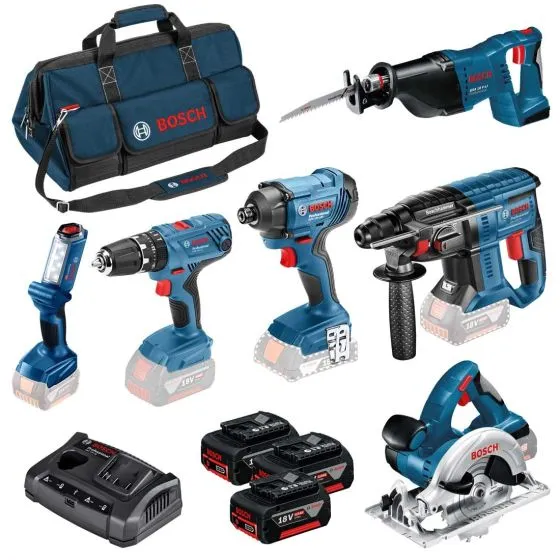 Bosch 18v 6 Piece Light Series Cordless Tool Kit Inc 3x 4.0Ah Batts 0615990K9C 1 Bosch 18v 6 Piece Light Series Cordless Tool Kit Inc 3x 4.0Ah Batts 0615990K9C