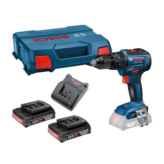 Bosch GSB 18 V-55 Brushless Combi Drill Inc 2x 2.0Ah Batts In L-Case Carry Case 1 Bosch GSB 18 V-55 Brushless Combi Drill Inc 2x 2.0Ah Batts In L-Case Carry Case