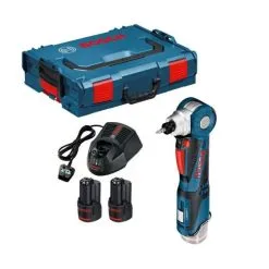 Bosch GWI 10.8 V-LI (12V-5) Cordless Angle Screwdriver Inc 2x 2.0Ah Batts In L-Boxx