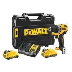 DeWalt DCD701L2 10.8v / 12v XR Sub Compact Drill Driver Inc 2x 3.0Ah Batts