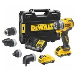 DeWalt DCD703L2T-GB 12v XR Brushless 4 Multi-Head Drill Driver Inc 2x 3.0Ah Batts