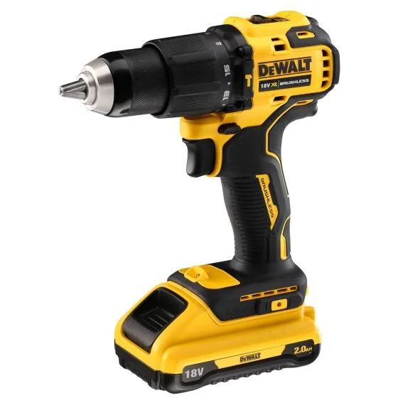 DeWalt DCD709D2T 18v XR Brushless Compact Combi Drill Inc 2x 2.0Ah Batts 2 DeWalt DCD709D2T 18v XR Brushless Compact Combi Drill Inc 2x 2.0Ah Batts - Image 2