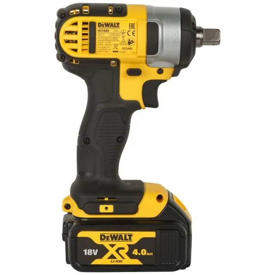 DeWalt DCF880M2-GB 18v XR Cordless 1/2" Compact Impact Wrench Inc 2x 4.0Ah Batts 5 DeWalt DCF880M2-GB 18v XR Cordless 1/2" Compact Impact Wrench Inc 2x 4.0Ah Batts - Image 5