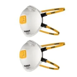 DeWalt DXIRFFP22 FFP2 Disposable Particulate Respirator Face Mask X2 Pcs