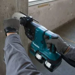 Makita DHR281ZWJ Twin 18v LXT SDS+ Rotary Hammer Body Only With Dust Extraction Unit -Agriculture Sales dhr281 6