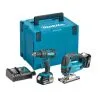 Makita DLX2134MJ 18v LXT Twin Kit DJV180 Jigsaw & DHP482 Combi Drill Inc 2x 4.0Ah Batts