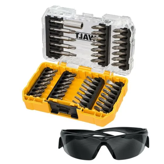 DeWalt DT70703-QZ Screwdriver Bit Set & Safety Glasses X47 Pcs 1 DeWalt DT70703-QZ Screwdriver Bit Set & Safety Glasses X47 Pcs