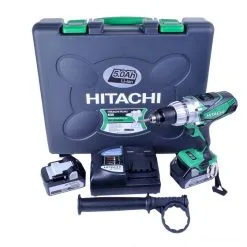 Hitachi DV18DSDL/JJ 18v Cordless Combi Drill Inc 2x 5.0Ah Li-ion Batteries In Carry Case