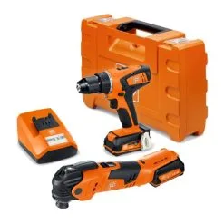 Fein MM 300 Multitool & Drill Driver 12v Twin Kit Inc 2x 2.5Ah Batts