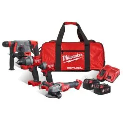 Milwaukee M18 FPP4G2-502B 18v 4 Piece Kit Inc 2x 5.0Ah Batts