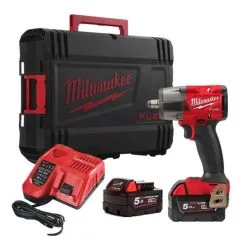 Milwaukee M18 FMTIW2F12-502X 18v 1/2" Impact Wrench With Friction Ring Inc 2x 5.0Ah Batts