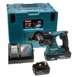 Makita DHR242RTJ 18v LXT 24mm SDS+ Plus Brushless Rotary Hammer Drill Inc 2x 5.0Ah Batts