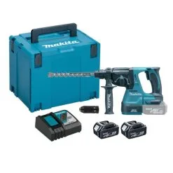 Makita DHR243RMJ 18v 24mm SDS+ Plus Brushless Rotary Hammer Drill Inc 2x 4.0Ah Batts & QCC