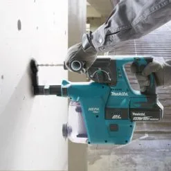 Makita DHR243RTJW 18v LXT SDS+ Brushless Rotary Hammer Inc 2x 5.0Ah Batts + DX07 Attachment -Agriculture Sales makdhr243rtjw 3