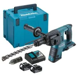 Makita DHR264RTJ Twin 18v SDS+ Rotary Hammer With QCC Inc 2x 5.0Ah Batts