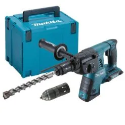 Makita DHR264ZJ Twin 18v SDS+ Rotary Hammer With QCC Body Only In Makpac Carry Case