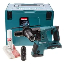 Makita DHR264ZJ Twin 18v SDS+ Rotary Hammer With QCC Body Only In Makpac Carry Case -Agriculture Sales makdhr264zj3