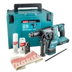 Makita DHR281ZJ Twin 18v LXT SDS+ Rotary Hammer With QCC Body Only In Makpac Carry Case