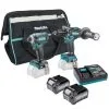 Makita DK0114G204 40v XGT Twin Kit HP001G Combi + TD001G Impact Driver Inc 2x 2.5Ah Batts