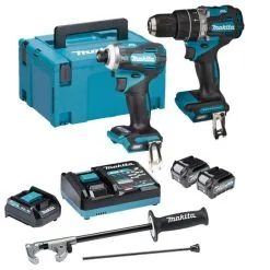 Makita DK0172G201 40v Max XGT Twin Kit HP002G Combi + TD001G Impact Driver Inc 2x 2.5Ah Batts In Carry Case