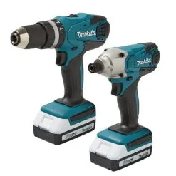 Makita DK18015X1 G-Series 18v Combi Drill & Impact Driver Twin Kit Inc 2x 1.5Ah Batts -Agriculture Sales makdk18015x12