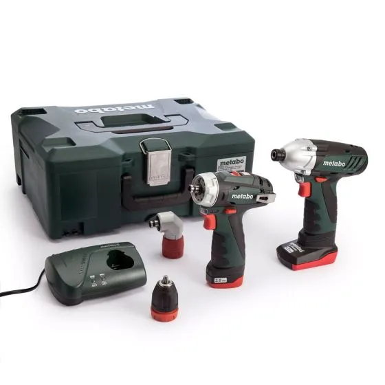 Metabo 2.1 10.8v PowerMaxx BS Quick Pro Combi & SSD Impact Driver Twin Kit 1 Metabo 2.1 10.8v PowerMaxx BS Quick Pro Combi & SSD Impact Driver Twin Kit
