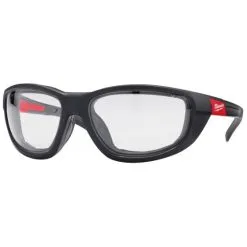 Milwaukee 4932471885 Premium Safety Glasses With Gasket In Soft Carry Case Clear