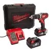 Milwaukee M18 BPD-402C 18v 13mm Compact Combi Drill Kit Inc 2x 4.0Ah Batts