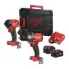 Milwaukee M18 FPP2A3-502X 18v Combi Drill & 1/4" Hex Impact Driver Powerpack Kit Inc 2x 5.0Ah Batts