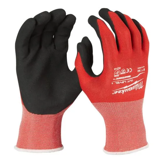 Milwaukee 4932471616 Cut Level 1 Gloves Extra Large / 10 X12 Pcs 1 Milwaukee 4932471616 Cut Level 1 Gloves Extra Large / 10 X12 Pcs