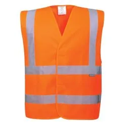 Portwest C470ORRS/M C470 HI-Vis Two Band & Brace Vest Orange Size Small / Medium