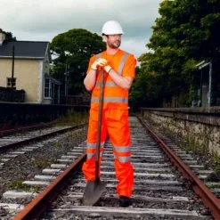 Portwest C470ORRS/M C470 HI-Vis Two Band & Brace Vest Orange Size Small / Medium -Agriculture Sales porc470orrsm 1