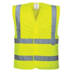 Portwest C470YERS/M C470 HI-Vis Two Band & Brace Vest Yellow Size Small / Medium