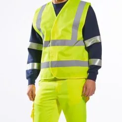 Portwest C470YERL/XL C470 HI-Vis Two Band & Brace Vest Yellow Size Large / Extra Large -Agriculture Sales porc470yersm 3 1
