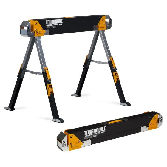 Toughbuilt TB-C700-2 Sawhorses 2 Pack / Jobsite Table 1 Toughbuilt TB-C700-2 Sawhorses 2 Pack / Jobsite Table