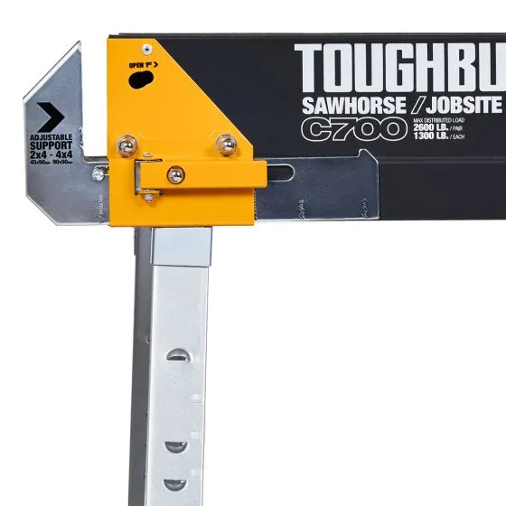Toughbuilt TB-C700-2 Sawhorses 2 Pack / Jobsite Table 6 Toughbuilt TB-C700-2 Sawhorses 2 Pack / Jobsite Table - Image 6